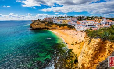 Scenic day trip to Algarve with Tour Map Portugal, visiting Benagil Cave, Carvoeiro, and Lagos.