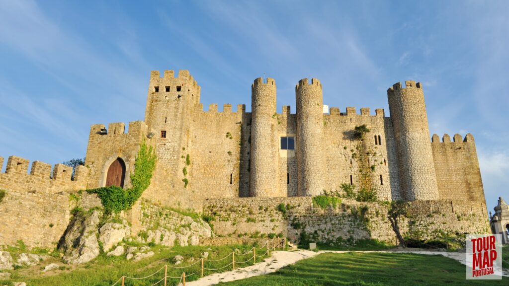 Historic town of Obidos, Portugal with scenic views and cobblestone streets on a Tour Map Portugal tour