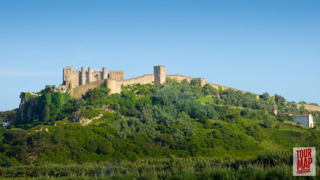 Historic town of Obidos, Portugal with scenic views and cobblestone streets on a Tour Map Portugal tour