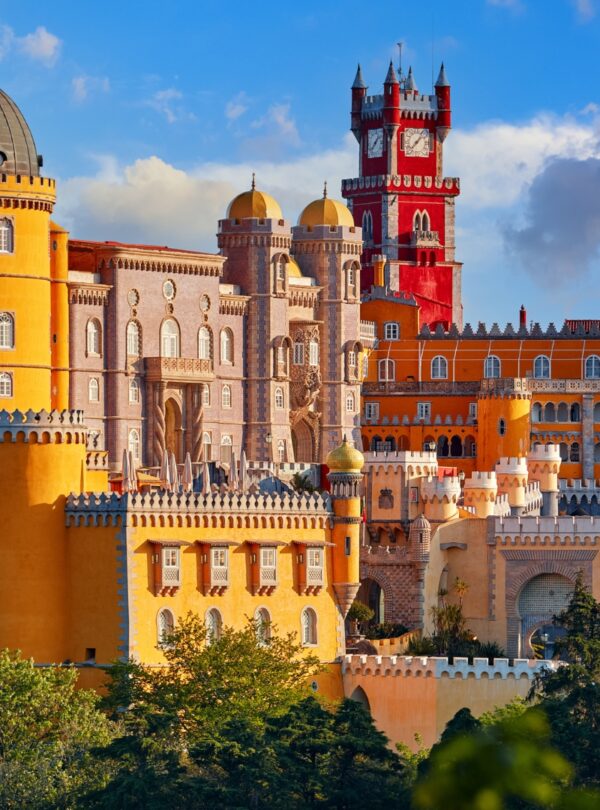 A vibrant view of Pena Palace in Sintra, Portugal, Powered by Tour Map Portugal