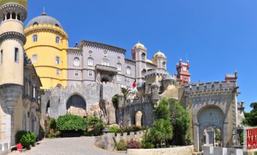 A vibrant view of Pena Palace in Sintra, Portugal, Powered by Tour Map Portugal