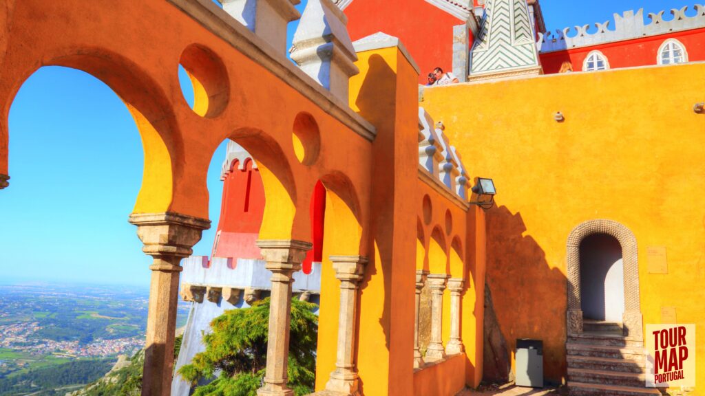 A vibrant view of Pena Palace in Sintra, Portugal, Powered by Tour Map Portugal