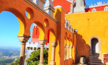 A vibrant view of Pena Palace in Sintra, Portugal, Powered by Tour Map Portugal