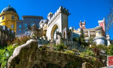 A vibrant view of Pena Palace in Sintra, Portugal, Powered by Tour Map Portugal