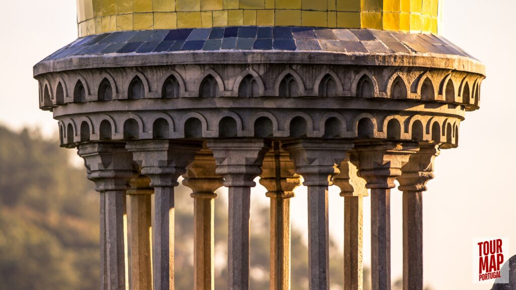 A vibrant view of Pena Palace in Sintra, Portugal, Powered by Tour Map Portugal