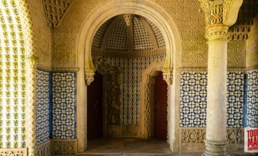 A vibrant view of Pena Palace in Sintra, Portugal, Powered by Tour Map Portugal