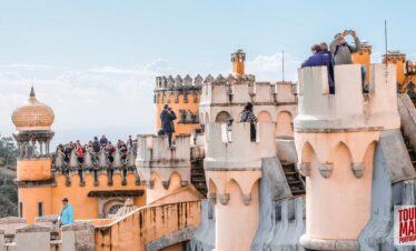 A vibrant view of Pena Palace in Sintra, Portugal, Powered by Tour Map Portugal