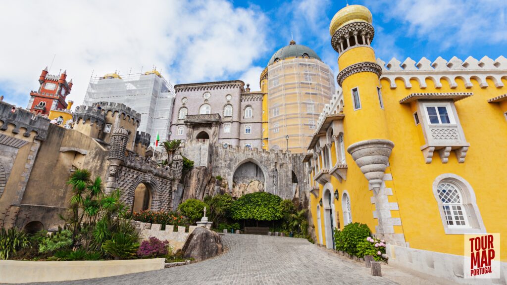 A vibrant view of Pena Palace in Sintra, Portugal, Powered by Tour Map Portugal