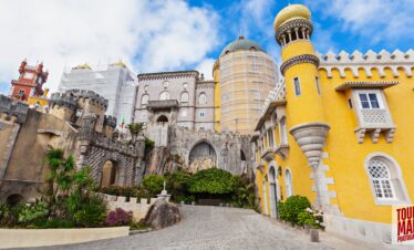 A vibrant view of Pena Palace in Sintra, Portugal, Powered by Tour Map Portugal