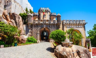 A vibrant view of Pena Palace in Sintra, Portugal, Powered by Tour Map Portugal