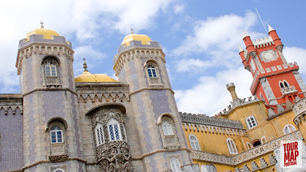 A vibrant view of Pena Palace in Sintra, Portugal, Powered by Tour Map Portugal