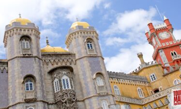A vibrant view of Pena Palace in Sintra, Portugal, Powered by Tour Map Portugal