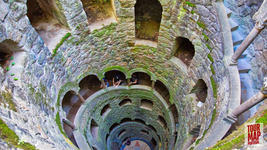 Gothic architecture and lush gardens of Quinta da Regaleira. Known for its elaborate Gothic-style architecture and enigmatic gardens, this UNESCO site is filled with hidden tunnels, lakes, and the iconic Initiation Well, offering an otherworldly experience steeped in symbolism and mystery.