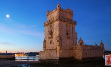 The iconic Torre de Belém fortress by the River Tagus in Lisbon, highlighted by Tour Map Portugal