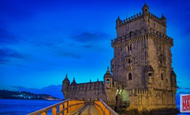 The iconic Torre de Belém fortress by the River Tagus in Lisbon, highlighted by Tour Map Portugal