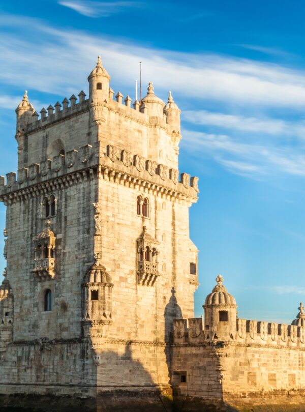 The iconic Torre de Belém fortress by the River Tagus in Lisbon, highlighted by Tour Map Portugal